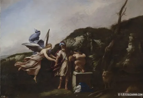 天使山林人物油画 天使山林人物油画