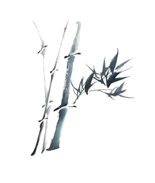 竹子水墨画中国风国画墨水书法竹子画