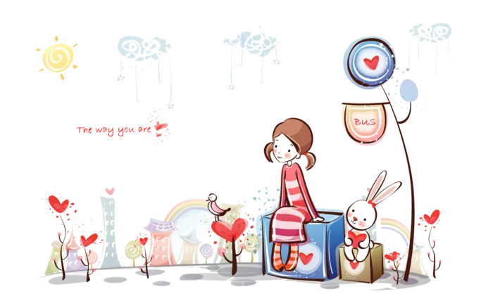 小女孩卡通