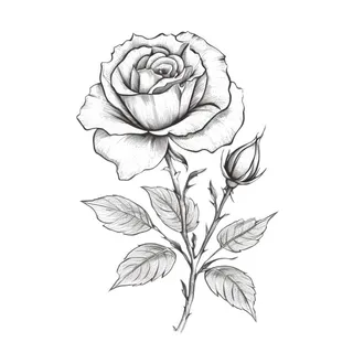 情人节520玫瑰花手绘插画免抠