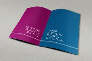 灰色简约大气画册样机