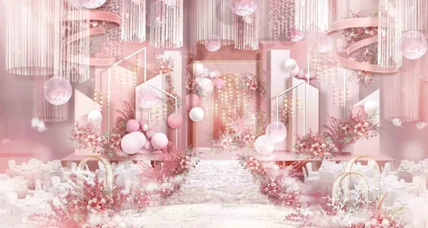 粉色浪漫婚礼效果图 粉色浪漫婚礼效果图