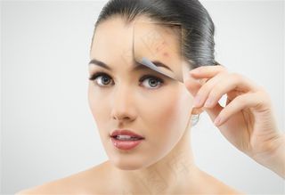 祛痘创意女模特