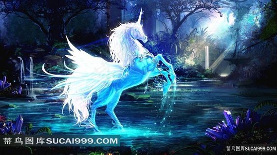 唯美意境梦幻白马图片下载