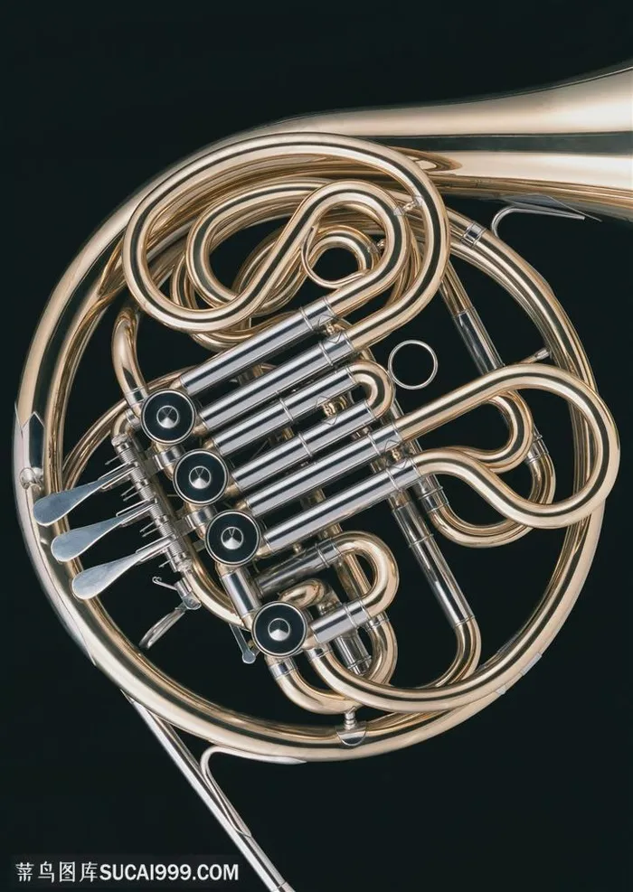 乐器-圆号局部特写