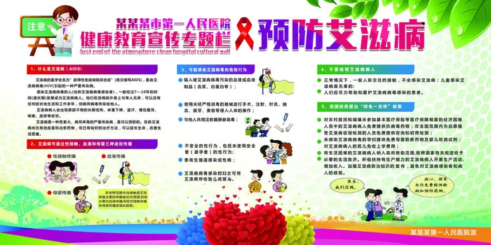 艾滋病海报宣传图(7087x3543)psd模版下载