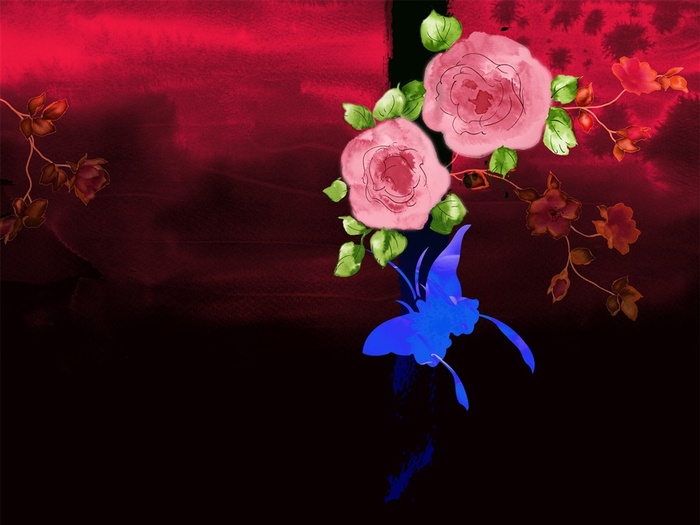 抽象花朵绘画
