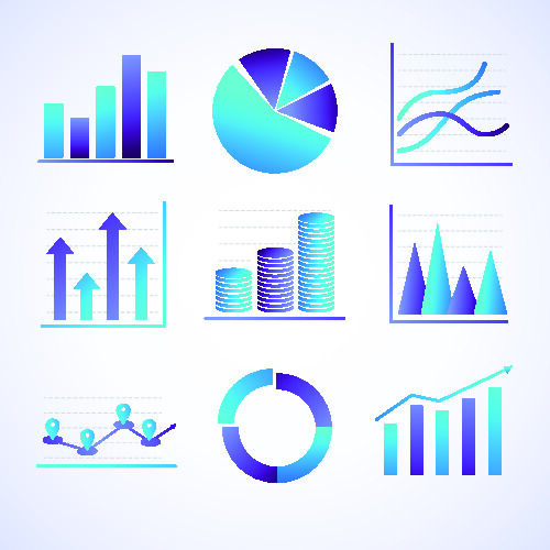 数据图形分析分类ppt会议图标统计图表商业eps矢量图素材模板
