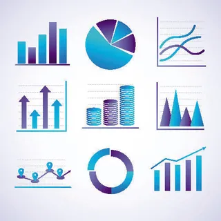 数据图形分析分类ppt会议图标统计图表商业eps矢量图素材模板