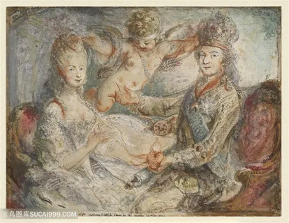 母子天使油画装饰画手绘插画 母子天使油画装饰画手绘插画