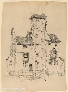 柴尔德油画手绘建筑房子装饰画 柴尔德油画手绘建筑房子装饰画