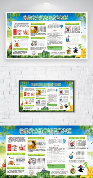 创意食品安全知识展板设计