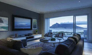 室内设计家具家装展示客厅沙发电视海景，简约摄影图