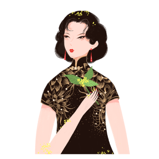 传统旗袍美女 (48)