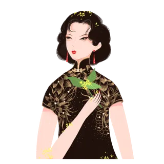 传统旗袍美女 (48)