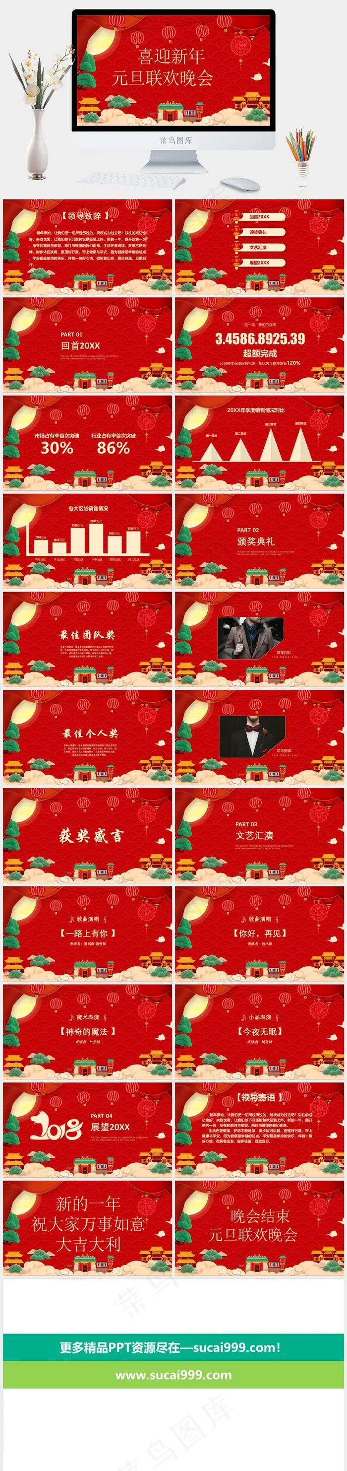 晚会
迎新年
新年
红色营销中国风PPT模板