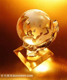 立体金色地球商务图片