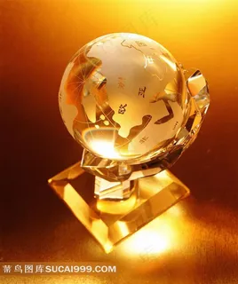 立体金色地球商务图片