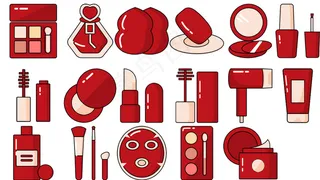 红色化妆品