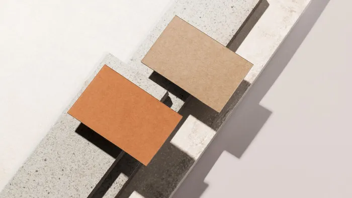 石头背景高档轻奢名片样机psd模版下载