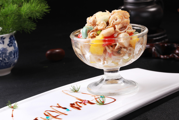 腊八蒜拌扇贝 (1)