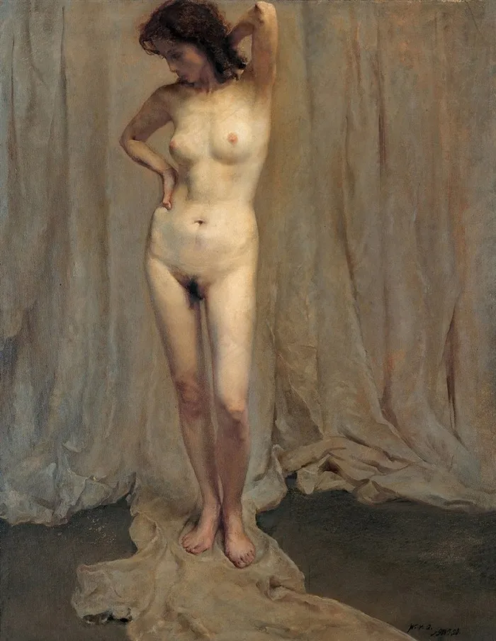 欧美女性人体油画图片