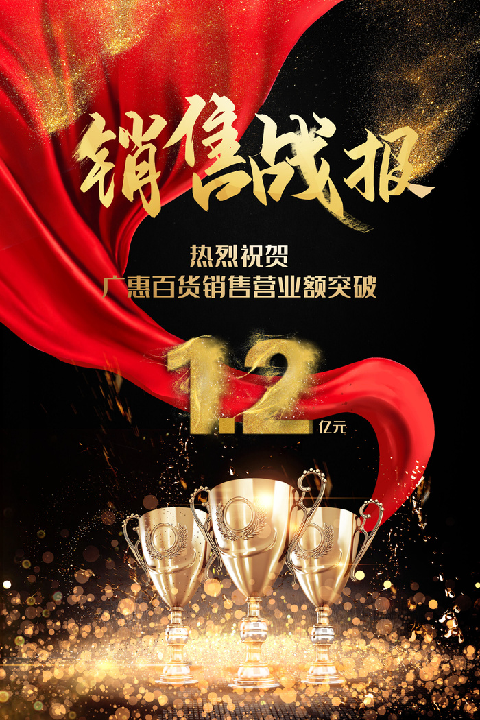 2022企业公司销售业绩年终大捷军令喜报PSD设计素材模板