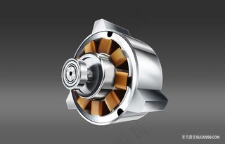 3D金属质感纯铜线圈电机效果图