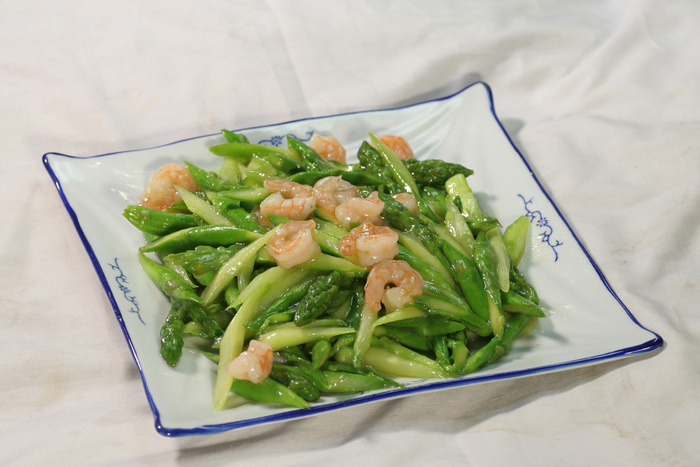 24虾仁芦笋 东北饺子园