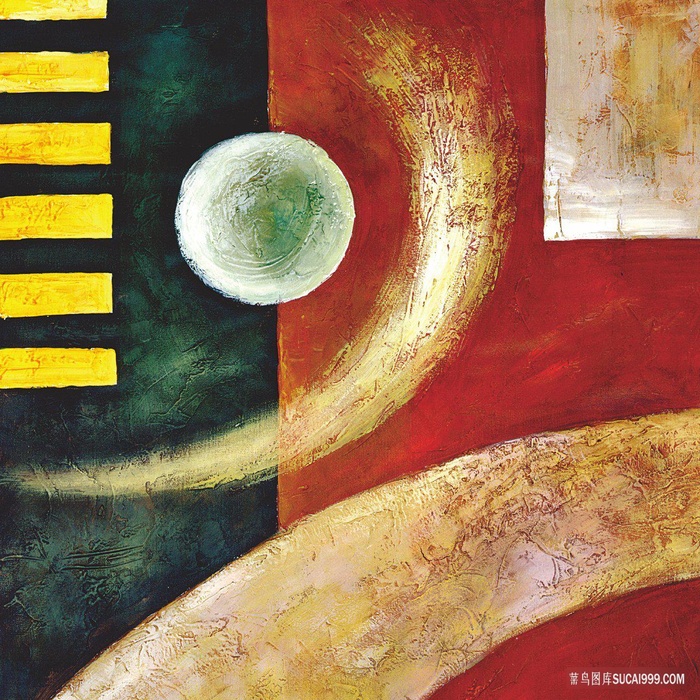 高清抽象几何艺术油画