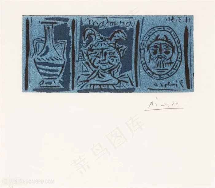 毕加索时尚插画艺术装饰画