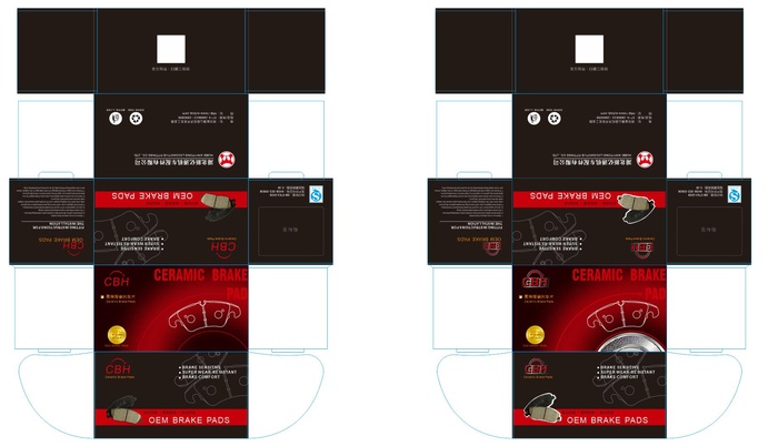 汽车刹车片包装cdr矢量模版下载