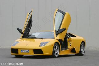 超级跑车-斜放的黄色兰博基尼