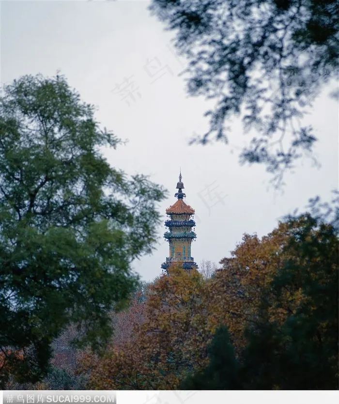 多宝琉璃塔(远景塔尖)