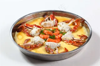 农家蛋蒸花雕蟹