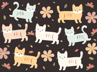 猫咪图案背景