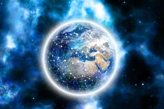 元宇宙世界天空风景背景墙