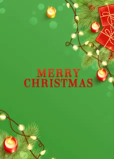 圣诞节礼盒闪光绿色背景