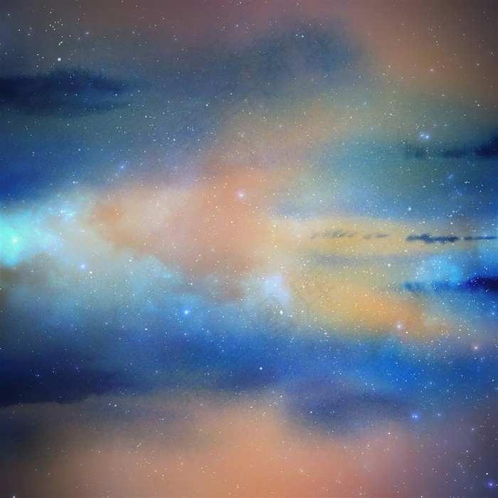 大气蓝色渐变天空高清图片