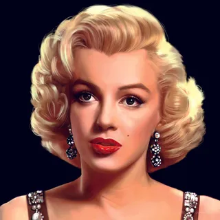 梦露唯美艺术肖像油画