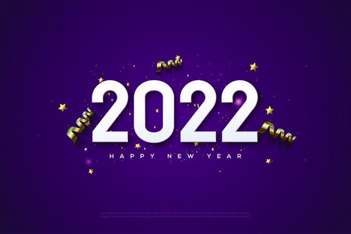 2022创意艺术字体新年虎年圣诞节数字立体质感文字AI矢量设计素材