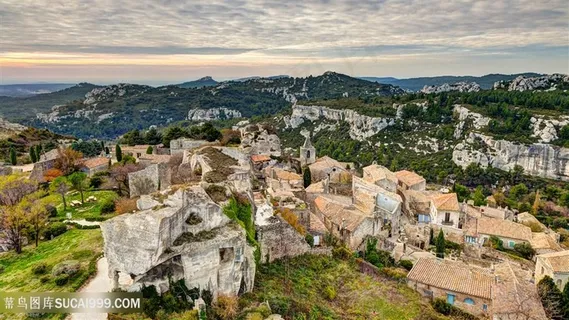 乡镇建筑风景画壁纸