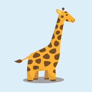 矢量卡通长颈鹿