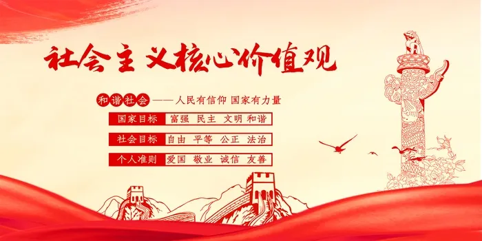*核心价值观psd模版下载