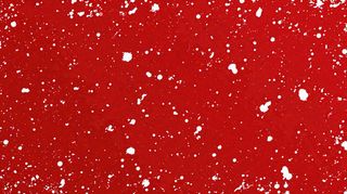 红色白点雪花背景，简约扁平