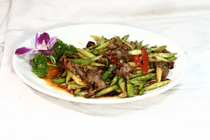46芦笋爆猪心 -老保定食府