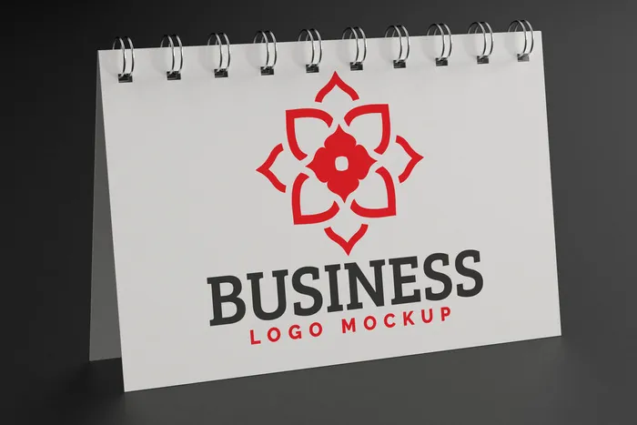 日历logo样机模板psd模版下载