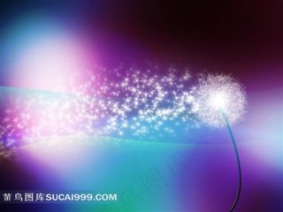梦幻蒲公英光晕背景素材