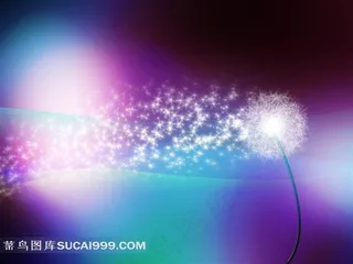 梦幻蒲公英光晕背景素材
