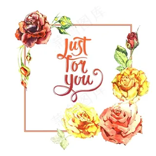 英文祝福语的鲜花贺卡高清图片